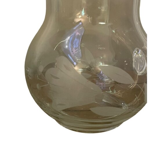 Vintage 1985 Action Industries Floral Lace Pitcher Hand-cut Turkish Crystal NEW - Picture 15 of 16